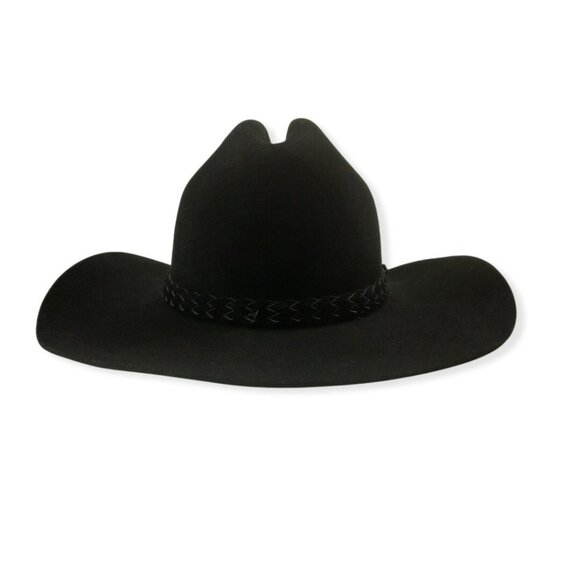 Vintage Smithbilt Cowboy Western Hat 6 7/8 Black Wool Felt 3X Calgary Canada - Picture 2 of 11